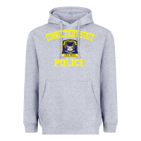 Heather Grey connecticut state police Heavyweight Hoodie - linhVisuals