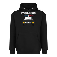 Black cool policeman law enforcement deputy kawaii police mobile premium Heavyweight Hoodie - linhVisuals