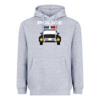 Heather Grey cool policeman law enforcement deputy kawaii police mobile premium Heavyweight Hoodie - linhVisuals