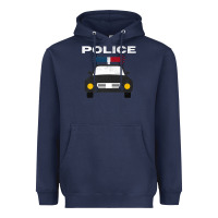 Navy cool policeman law enforcement deputy kawaii police mobile premium Heavyweight Hoodie - linhVisuals