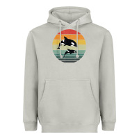 Moon Dust orca family vintage retro art, killer whale family Heavyweight Hoodie - linhVisuals