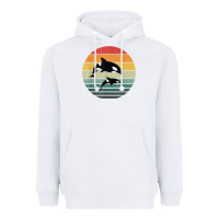 White orca family vintage retro art, killer whale family Heavyweight Hoodie - linhVisuals