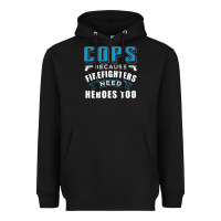 Black cops because firefighters need heroes too premium Heavyweight Hoodie - linhVisuals