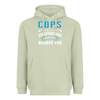 Matcha cops because firefighters need heroes too premium Heavyweight Hoodie - linhVisuals