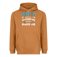 Meerkat cops because firefighters need heroes too premium Heavyweight Hoodie - linhVisuals