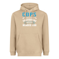 Mushroom cops because firefighters need heroes too premium Heavyweight Hoodie - linhVisuals