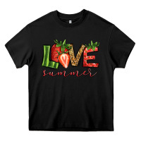 Black love summer strawberry Heavy Core Tee - Jasminsmagicworld