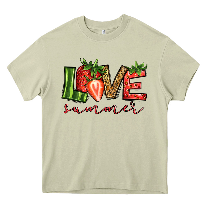 Love Summer Strawberry Heavy Core Tee by Jasminsmagicworld | Teevron