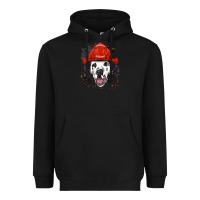 Black dalmatian firefighter dalmatian dog lover Heavyweight Hoodie - linhVisuals