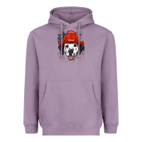 Lavender dalmatian firefighter dalmatian dog lover Heavyweight Hoodie - linhVisuals
