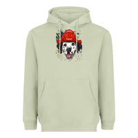 Matcha dalmatian firefighter dalmatian dog lover Heavyweight Hoodie - linhVisuals