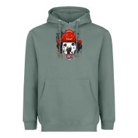 Sage dalmatian firefighter dalmatian dog lover Heavyweight Hoodie - linhVisuals