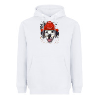 White dalmatian firefighter dalmatian dog lover Heavyweight Hoodie - linhVisuals