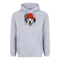 Heather Grey dalmatian firefighter dalmatian dog lover Heavyweight Hoodie - linhVisuals