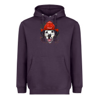 Plum dalmatian firefighter dalmatian dog lover Heavyweight Hoodie - linhVisuals