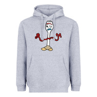 Heather Grey forky Heavyweight Hoodie - linhVisuals