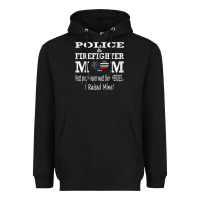 Black police & firefighter mom, i raised mine fireman mothers day Heavyweight Hoodie - linhVisuals
