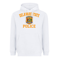 White delaware state police Heavyweight Hoodie - linhVisuals