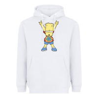 White groovy bart Heavyweight Hoodie - linhVisuals