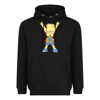 Black groovy bart Heavyweight Hoodie - linhVisuals