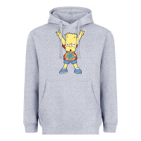Heather Grey groovy bart Heavyweight Hoodie - linhVisuals
