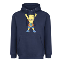 Navy groovy bart Heavyweight Hoodie - linhVisuals