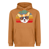 Meerkat cool corgi vintage 80s dog lover Heavyweight Hoodie - linhVisuals