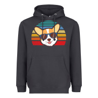 Smoke cool corgi vintage 80s dog lover Heavyweight Hoodie - linhVisuals