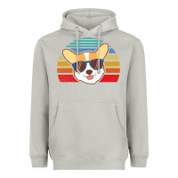 Moon Dust cool corgi vintage 80s dog lover Heavyweight Hoodie - linhVisuals