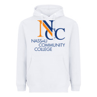 White nassau community college Heavyweight Hoodie - linhVisuals