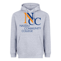 Heather Grey nassau community college Heavyweight Hoodie - linhVisuals