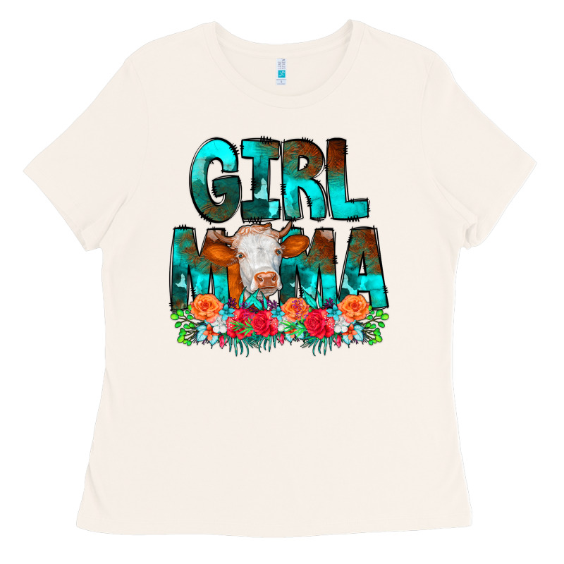 Girl Mama Flowers Cow Ladies Tee by CowCowDesign | Teevron