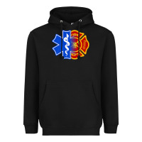 Black emt firefighter ems fire first responder premium Heavyweight Hoodie - linhVisuals