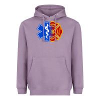 Lavender emt firefighter ems fire first responder premium Heavyweight Hoodie - linhVisuals