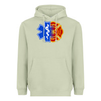 Matcha emt firefighter ems fire first responder premium Heavyweight Hoodie - linhVisuals