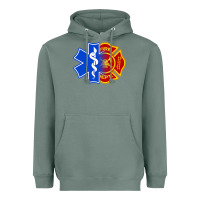 Sage emt firefighter ems fire first responder premium Heavyweight Hoodie - linhVisuals
