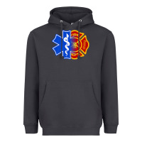 Smoke emt firefighter ems fire first responder premium Heavyweight Hoodie - linhVisuals
