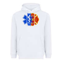 White emt firefighter ems fire first responder premium Heavyweight Hoodie - linhVisuals