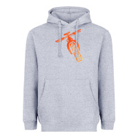 Heather Grey fat bike mountain biking Heavyweight Hoodie - linhVisuals