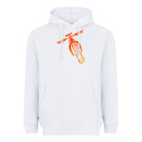 White fat bike mountain biking Heavyweight Hoodie - linhVisuals