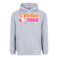 Heather Grey donut coffee lover dunkie junkie Heavyweight Hoodie - linhVisuals