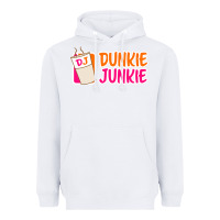 White donut coffee lover dunkie junkie Heavyweight Hoodie - linhVisuals