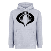 Heather Grey Gi Joe Cobra Vintage Heavyweight Hoodie - linhVisuals