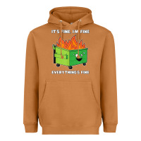 Meerkat dumpster fire its fine im fine Heavyweight Hoodie - linhVisuals