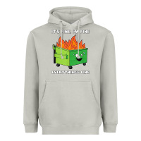 Moon Dust dumpster fire its fine im fine Heavyweight Hoodie - linhVisuals