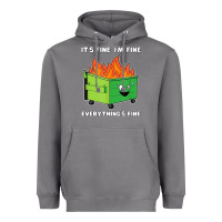 Storm dumpster fire its fine im fine Heavyweight Hoodie - linhVisuals