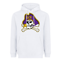 White East Carolina Pirates Heavyweight Hoodie - linhVisuals