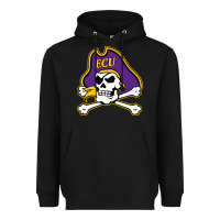 Black East Carolina Pirates Heavyweight Hoodie - linhVisuals