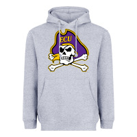 Heather Grey East Carolina Pirates Heavyweight Hoodie - linhVisuals