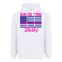 White NICKI BACK THE BARBZ Heavyweight Hoodie - linhVisuals